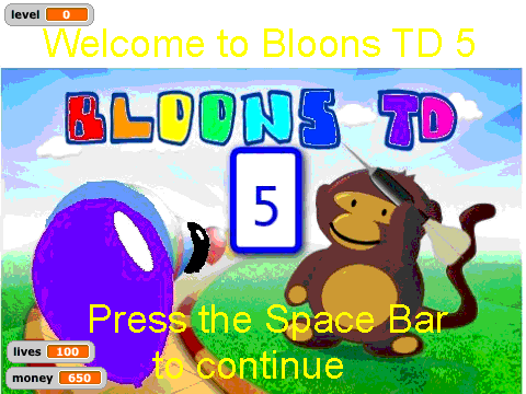 bloons td 5 online game play